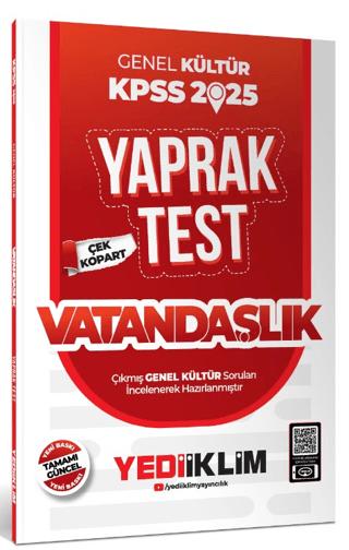 2025 KPSS Genel Kültür Vatandaşlık Çek Kopart Yaprak Test