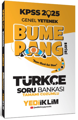2025 KPSS Genel Yetenek Bumerang Türkçe Tamamı Çözümlü Soru Bankası
