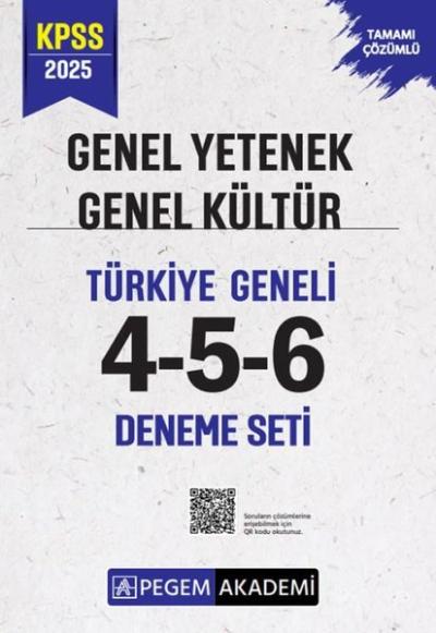 2025 KPSS Genel Yetenek Genel Kültür Tamamı Çözümlü Türkiye Geneli 4 - 5 - 6 (3'lü Deneme Seti)