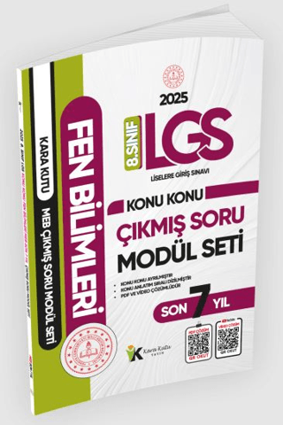 2025 LGS 8. Sınıf Fen Bilimleri Karakutu Konu Konu Son 7 Yıl MEB Çıkmış Soru Modül Seti