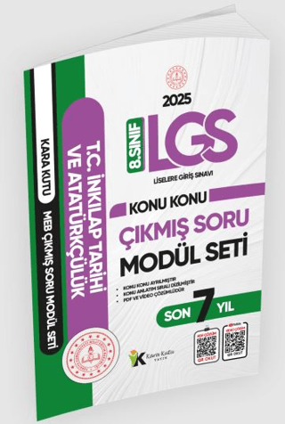 2025 LGS 8.Sınıf İnkılap Tarihi Karakutu MEB Çıkmış Soru Modülü Video/PDF Çözüm Konu Konu Son 7 Yıl