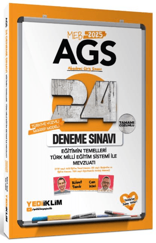 2025 MEB AGS Eğitimin Temelleri - Türk Milli Eğitim Sistemi İle Mevzuat Tamamı Çözümlü 24 Deneme