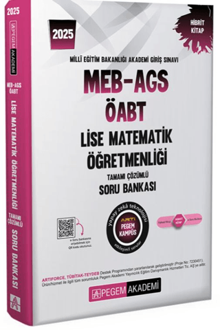 2025 MEB-AGS-ÖABT Lise Matematik Öğretmenliği Tamamı Çözümlü Soru Bankası