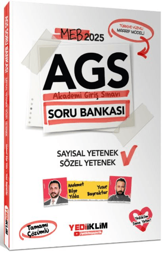 2025 MEB AGS Sayısal Yetenek - Sözel Yetenek Tamamı Çözümlü Soru Bankası