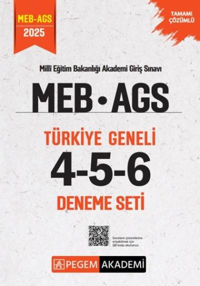 2025 MEB AGS Tamamı Çözümlü Türkiye Geneli 4 - 5 - 6 (3'lü Deneme Seti)