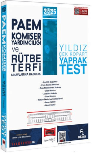 2025 PAEM Komiser Yardımcılığı ve Rütbe Terfi Sınavlarına Hazırlık Yıldız Çek Kopart Yaprak Test