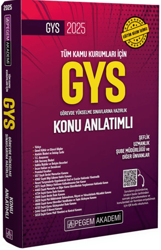 2025 Tüm Kamu Kurumları İçin Görevde Yükselme Sınavlarına Hazırlık Konu Anlatımlı