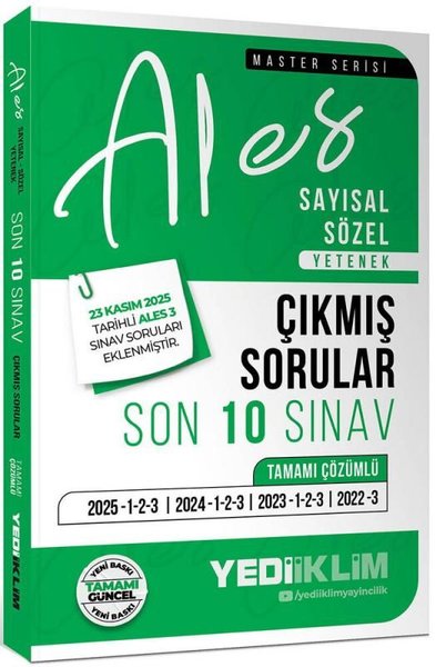 2026 ALES Sayısal Sözel Yetenek Tamamı Çözümlü Son 10 Sınav Çıkmış Sor