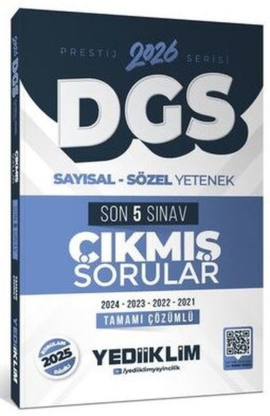 2026 DGS Prestij Serisi Sayısal Sözel Yetenek Tamamı Çözümlü Son 5 Sın