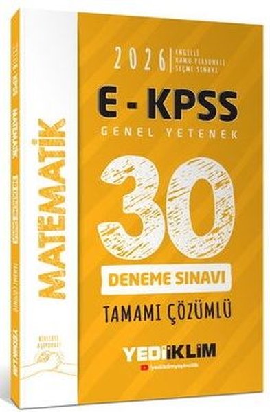 2026 E - KPSS Tüm Adaylar İçin Genel Yetenek Matematik Tamamı Çözümlü 