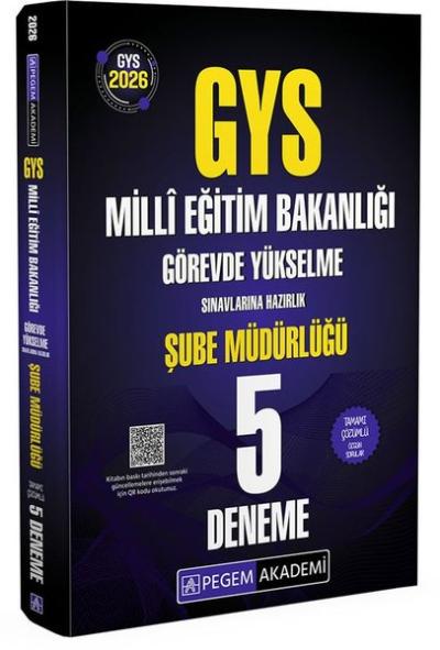 2026 GYS MEB Görevde Yükselme Sınavlarına Hazırlık Tamamı Çözümlü 5 Deneme Şube Müdürlüğü