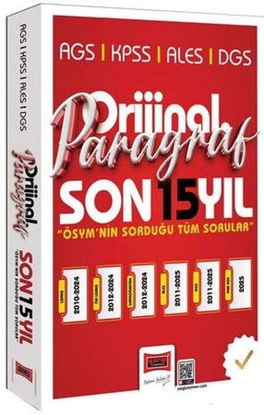 2026 KPSS AGS ALES DGS Orijinal Paragraf 15 Yıl Çıkmış Sorular Kolekti