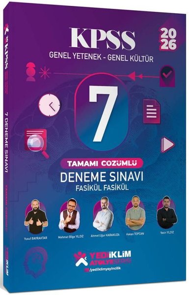 2026 KPSS Genel Yetenek - Genel Kültür Fasikül Fasikül 7 Deneme Sınavı
