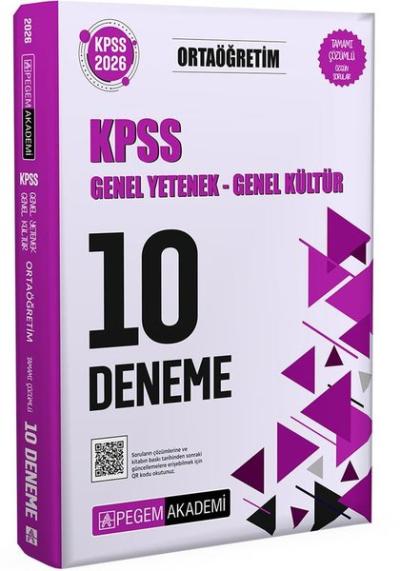 2026 KPSS Genel Yetenek Genel Kültür Ortaöğretim Tamamı Çözümlü 10 Deneme