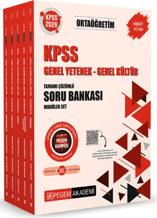 2026 KPSS Genel Yetenek Genel Kültür Ortaöğretim Tamamı Çözümlü Soru Bankası Modüler Set (5 Kitap)