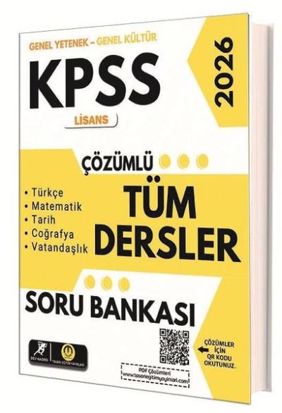 2026 KPSS Lisans Tüm Dersler Çözümlü Soru Bankası