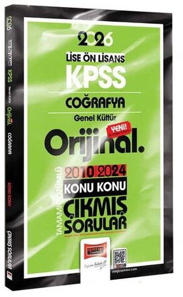 2026 KPSS Lise - Önlisans Coğrafya Orijinal 2010 - 2024 Konu Konu Çıkm
