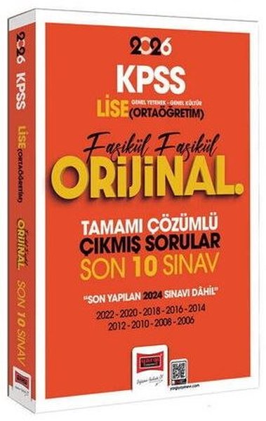 2026 KPSS Lise - Ortaöğretim GK - GY Fasikül Fasikül Orijinal Tamamı Çözümlü Çıkmış Son 10 Sınav