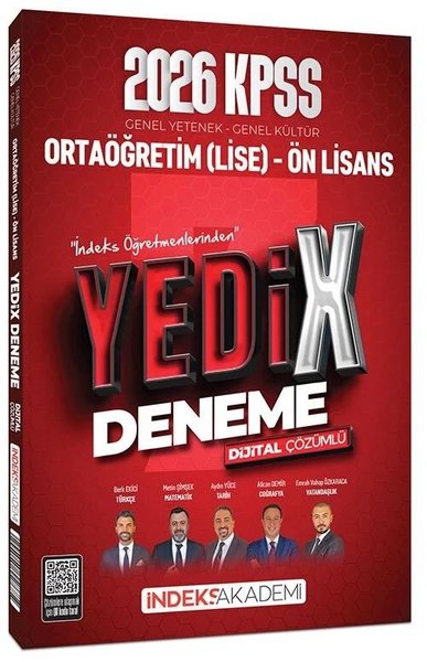 2026 KPSS Lise Ortaöğretim Ön Lisans YEDİX 7 Deneme Çözümlü Kolektif