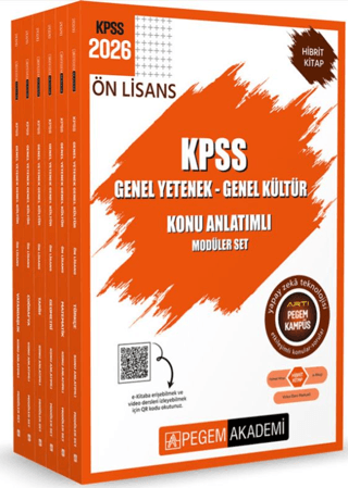 2026 KPSS Ön Lisans Konu Anlatımlı Modüler Set Genel Yetenek Genel Kültür (6 Kitap)