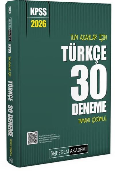 2026 KPSS Tüm Adaylar İçin Türkçe 30 Deneme Tamamı Çözümlü