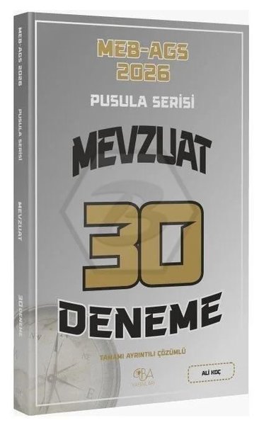 2026 MEB - AGS Mevzuat 30 Deneme Çözümlü Pusula Serisi