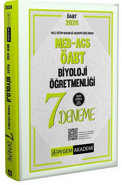 2026 MEB AGS ÖABT Biyoloji Öğretmenliği Tamamı Çözümlü 7 Deneme Kolekt