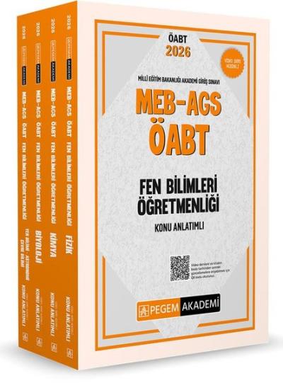 2026 MEB AGS ÖABT Fen Bilimleri Öğretmenliği Konu Anlatımlı Modüler Seti - 4 Kitap Takım
