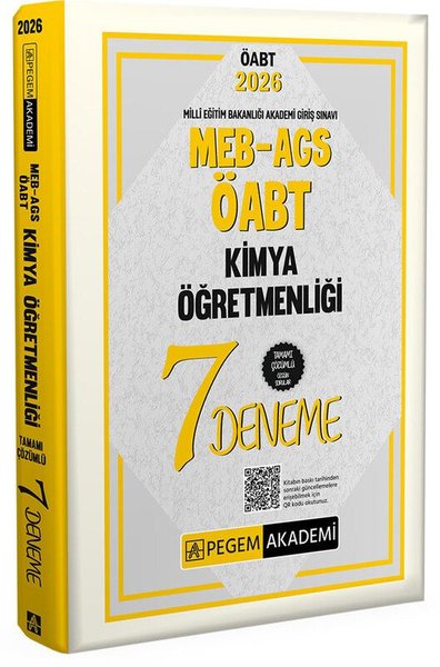 2026 MEB AGS ÖABT Kimya Öğretmenliği Tamamı Çözümlü 7 Deneme Kolektif
