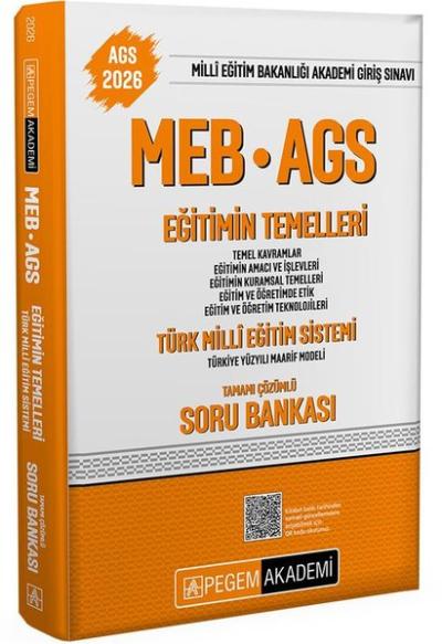 2026 MEB AGS Soru Bankası Eğitimin Temelleri Türk Milli Eğitim Sistemi Temel Kavramlar Eğitimin Amac