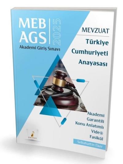 2055 MEB - AGS Mevzuat Türkiye Cumhuriyeti Anayasası Akademi Giriş Sın