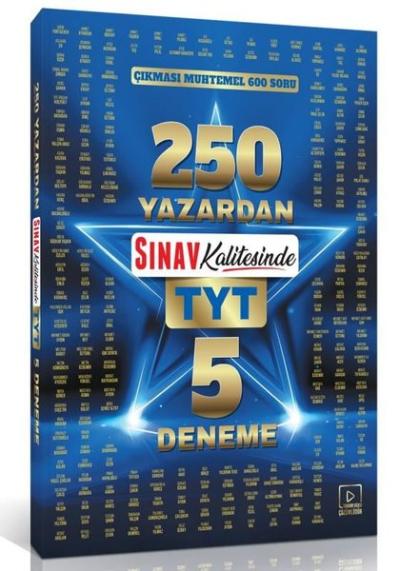 250 Yazardan Sınav Kalitesinde TYT 5 Deneme: Çıkması Muhtemel 600 Soru