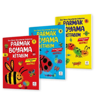 3-6 Yaş İnce Motor Becerilerini Geliştiren Parmak Boyama Kitabım Serisi (Parmak Boya Hediyeli)