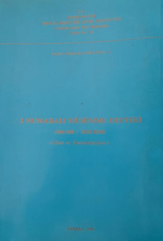 3 Numaralı Mühimme Defteri (966-968/1558-1560)