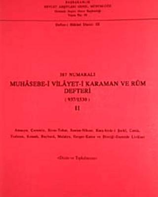 387 Numaralı Muhasebe-i Vilayet-i Karaman ve Rum Defteri (937-1530) - 2