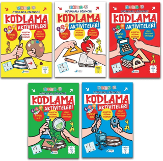 4-6 Yaş Oyunlarla Kodlama Etkinlikleri Seti - 5 Kitap