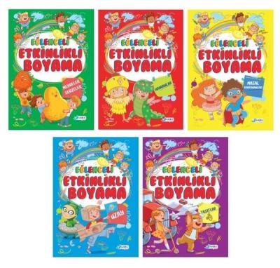 4-7 Yaş Eğitici Etkinlikli Boyama Seti - 5 Kitap Takım