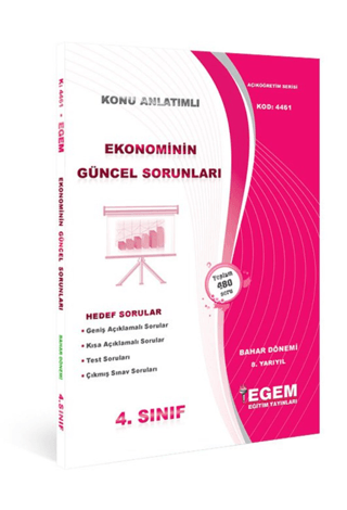 4. Sınıf 8. Yarıyıl Konu Anlatımlı Ekonominin Güncel Sorunları - Kod 4461