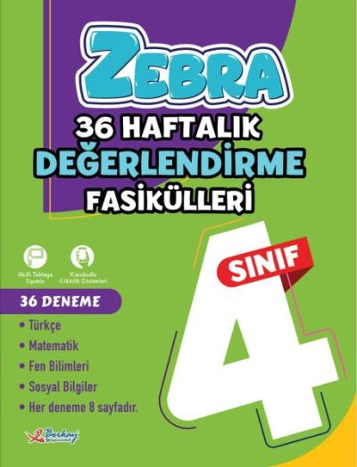 4.Sınıf Zebra 36 Haftalık Değerlendirme Fasiküller