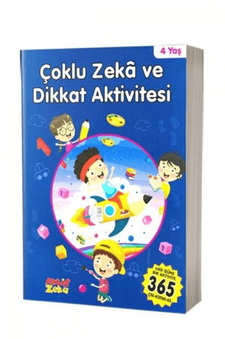 4 Yaş Çoklu Zeka ve Dikkat Aktivitesi - Mavi Kitap
