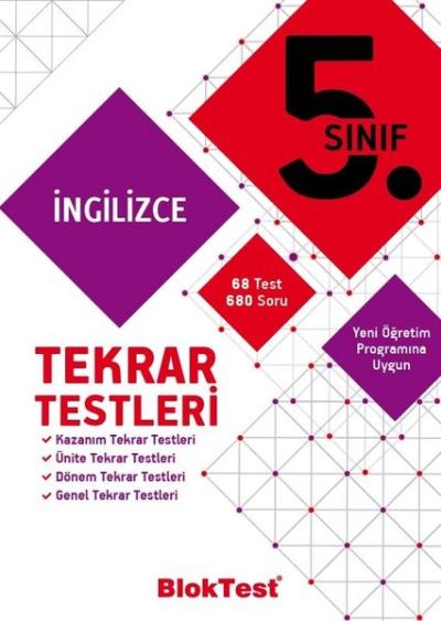 5.Sınıf İngilizce Tekrar Testleri