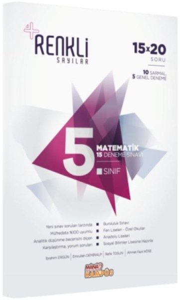 5. Sınıf Matematik 15 Deneme Sınavı - Renkli Sayılar İbrahim Ergün