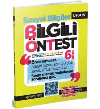 6. Sınıf Bilgili Ön Test Sosyal Bilgiler