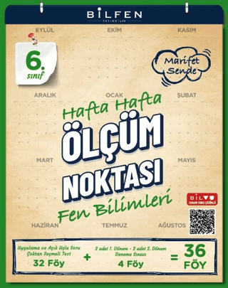 6. Sınıf Fen Bilimleri Hafta Hafta Ölçüm Noktası