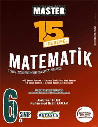 6. Sınıf Master 15 Matematik Denemesi