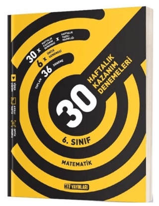 6. Sınıf Matematik 30 Haftalık Kazanım Denemeleri