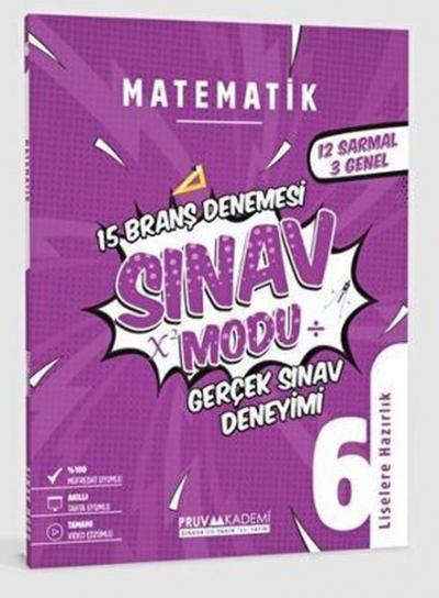 6. Sınıf Matematik Sınav Modu 15 Deneme