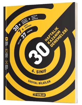 6. Sınıf Sosyal Bilgiler 30 Haftalık Kazanım Denemeleri
