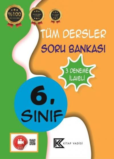 6. Sınıf Tüm Dersler Soru Bankası Video Çözümlü - 3 Deneme İlaveli