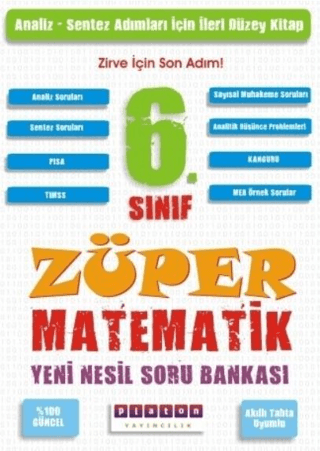 6. Sınıf Züper Matematik Yeni Nesil Soru Bankası